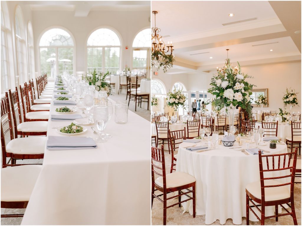 indoor wedding reception details