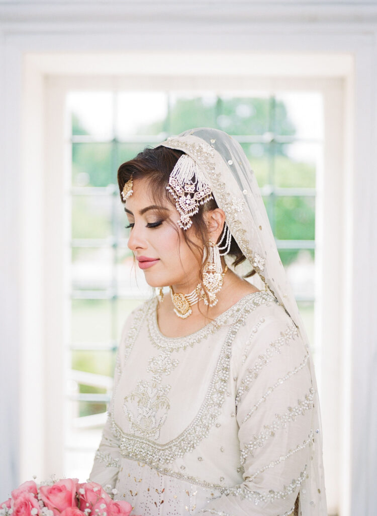 Bride in traditional Indian wedding dress