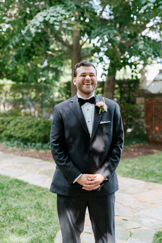 Groom with a huge smile